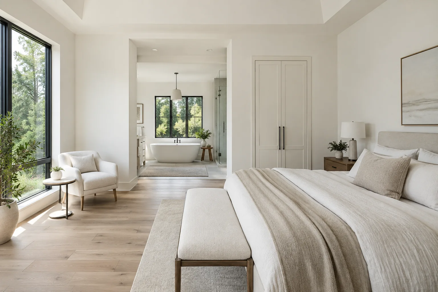 Guest Bedroom with Garden Outlook