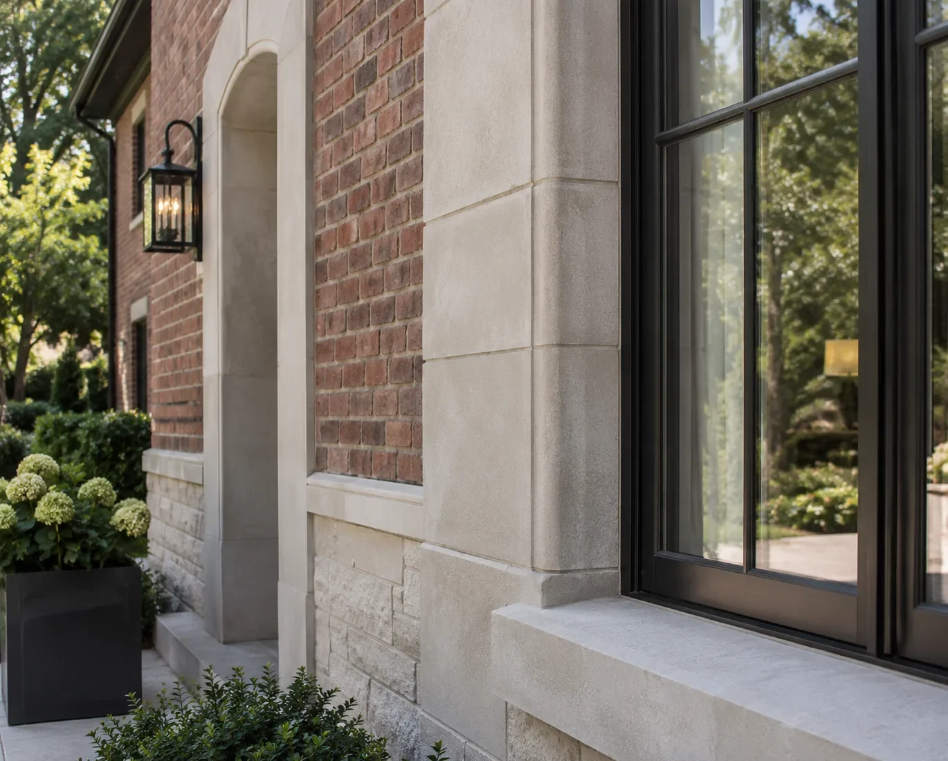 Brick and Limestone Window Detail