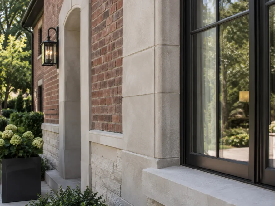 Brick and Limestone Window Detail