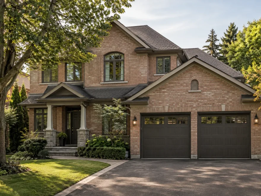 Attached Garage with Matching Brickwork