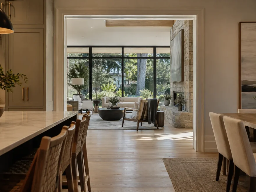 View Through Original Rooms to Garden