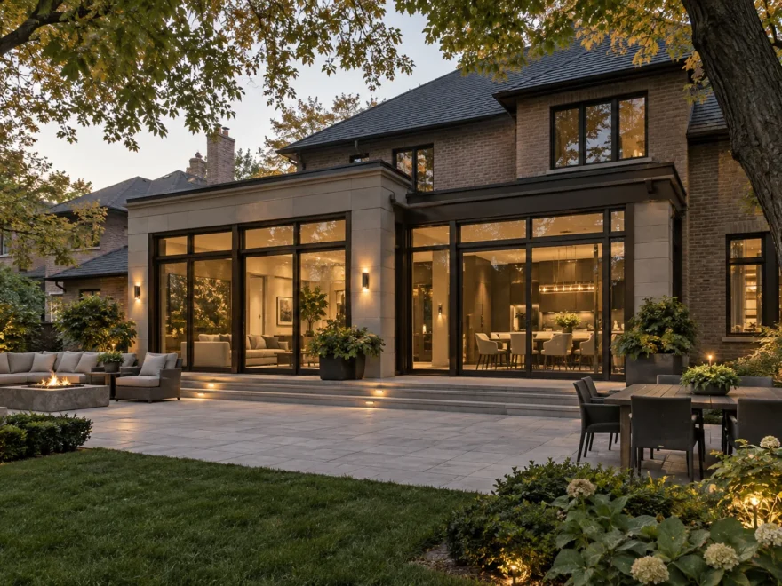Brick Home with Garden-Facing Extension