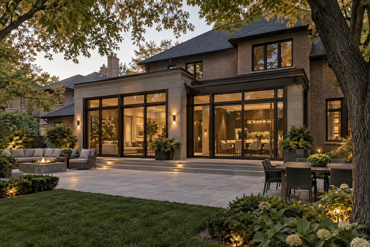 Brick Home with Garden-Facing Extension