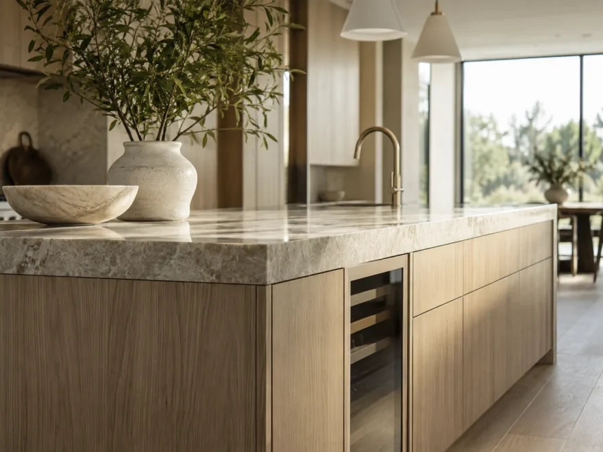 White Oak Island and Stone Counter