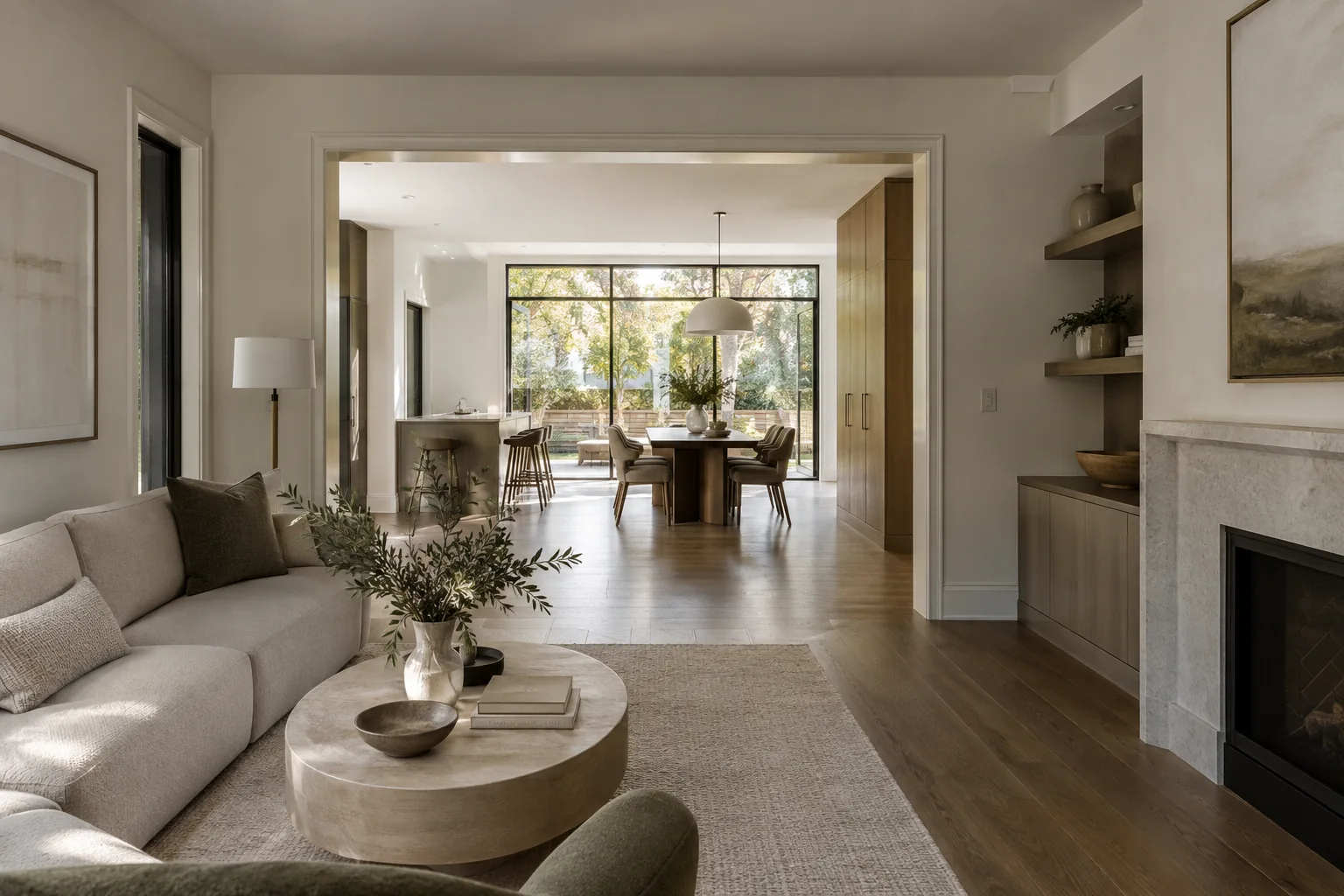 Living Room Connected to Garden Wing