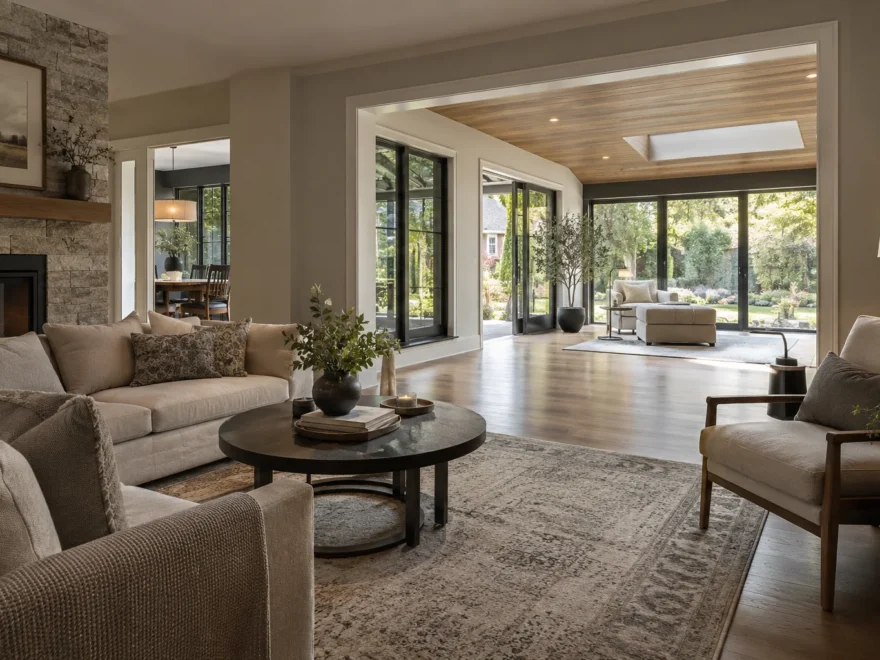 Continuous Living Space Across Addition