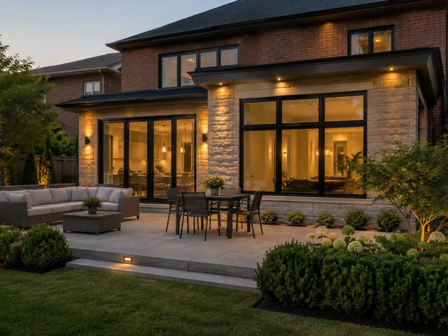 Rear Extension with Evening Interior Light