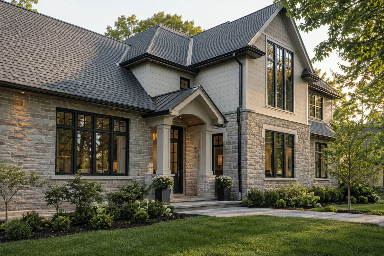 Gabled Roof and Coordinated Windows