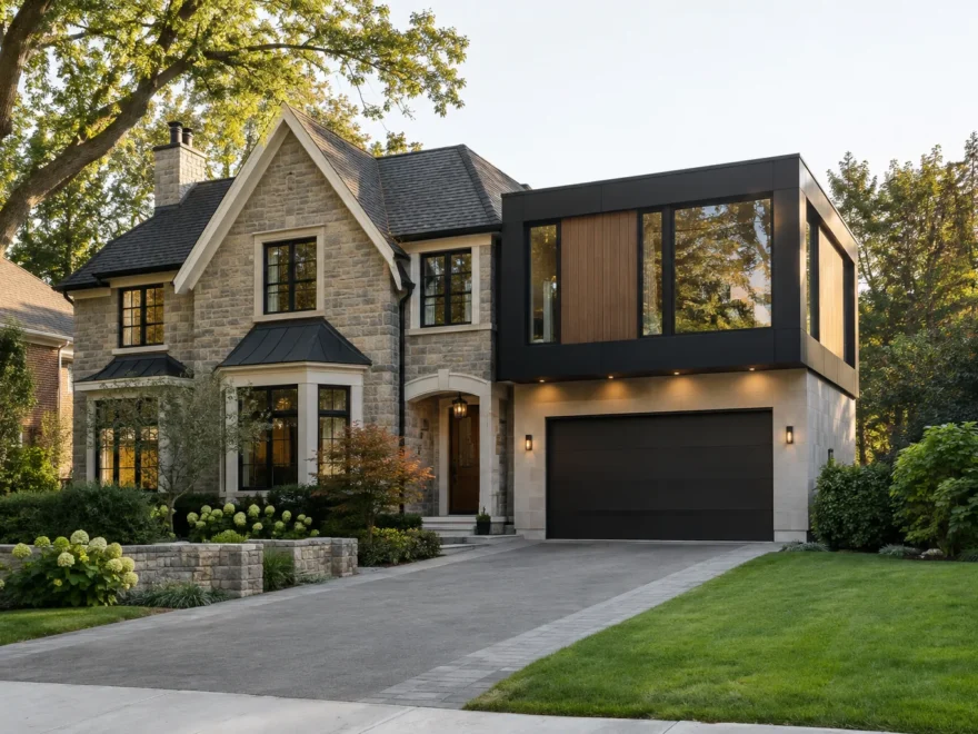 Stone and Brick Addition from the Street