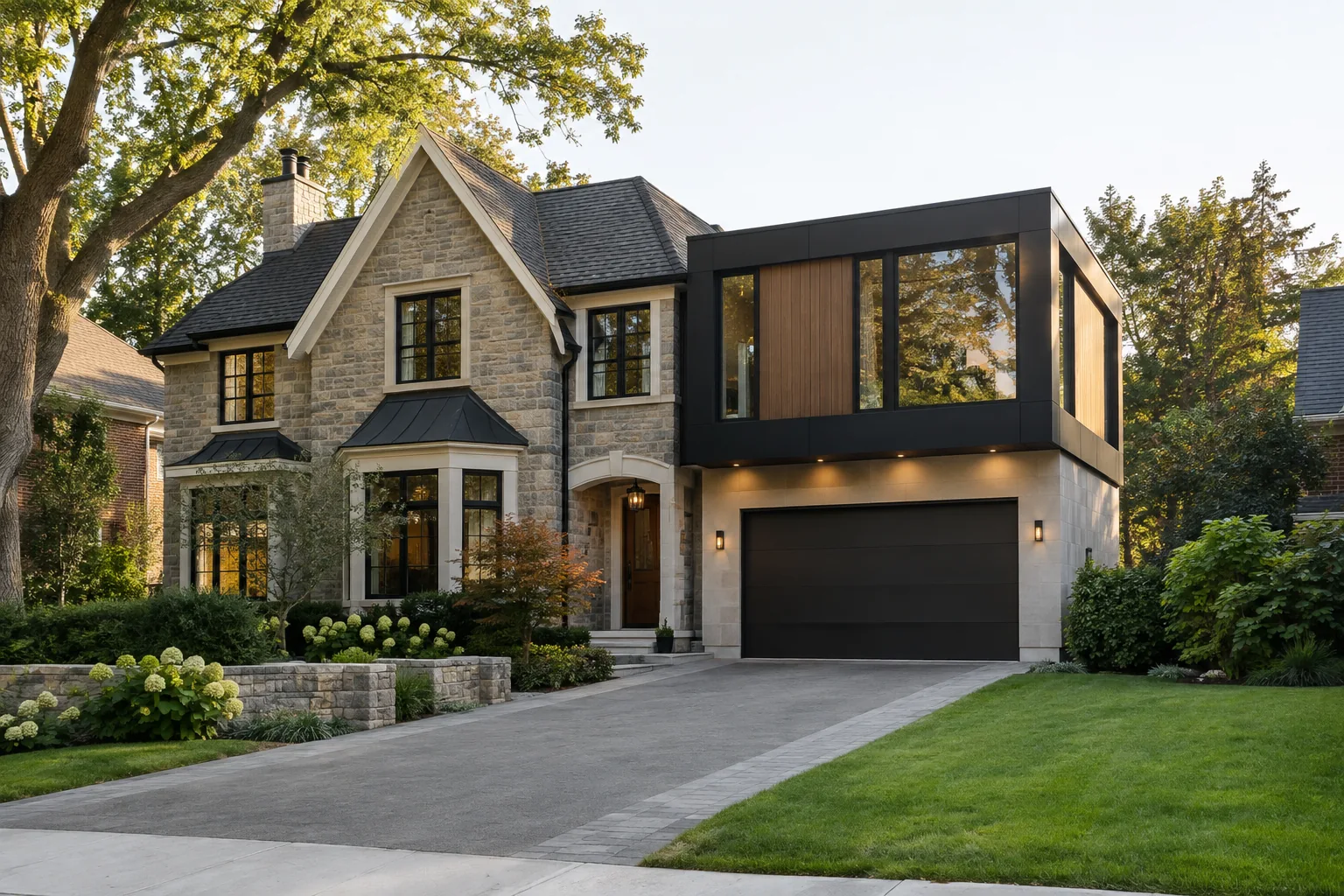 Stone and Brick Addition from the Street