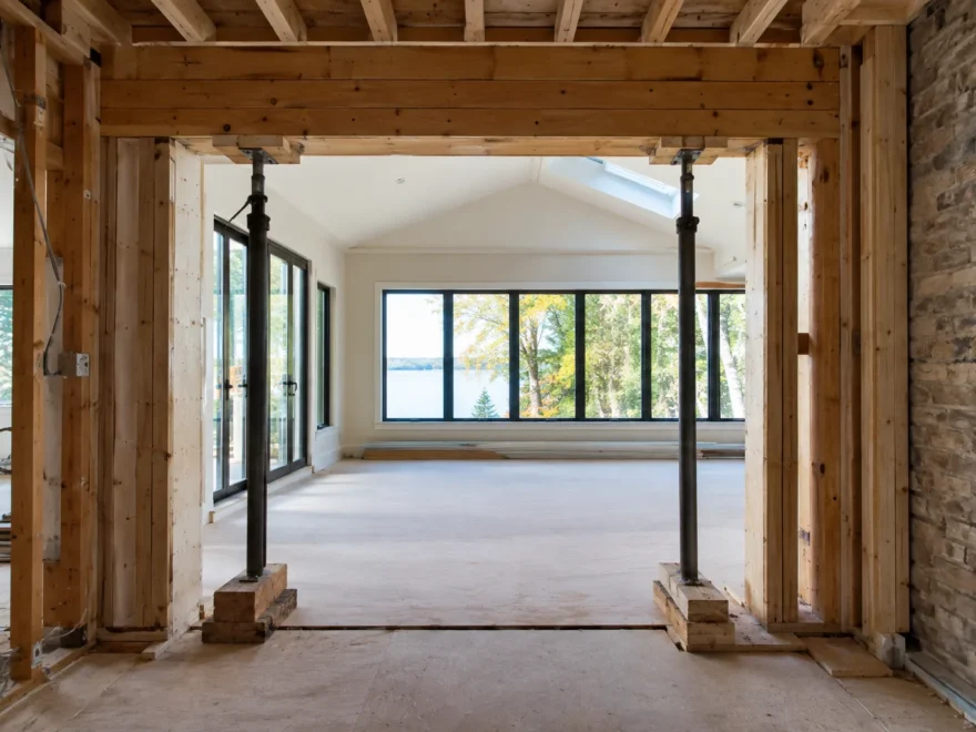 Framed Opening Between Old and New Rooms