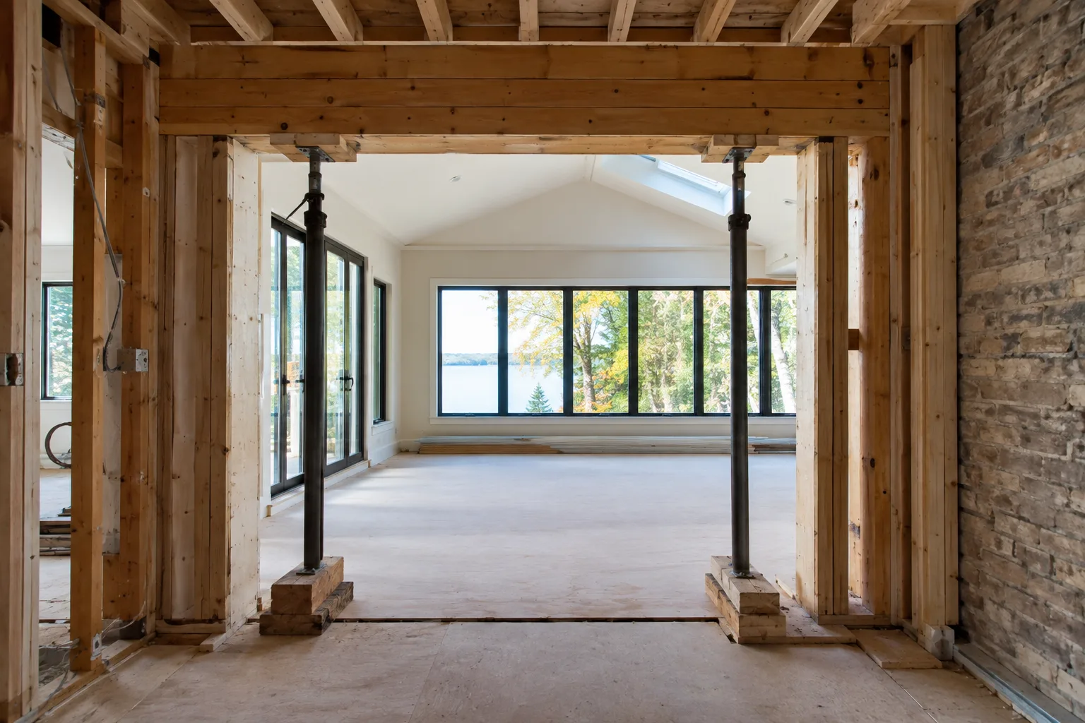 Framed Opening Between Old and New Rooms