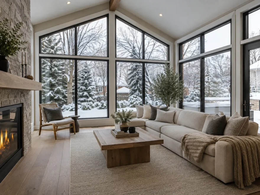 Family Room Looking Out to Winter Garden